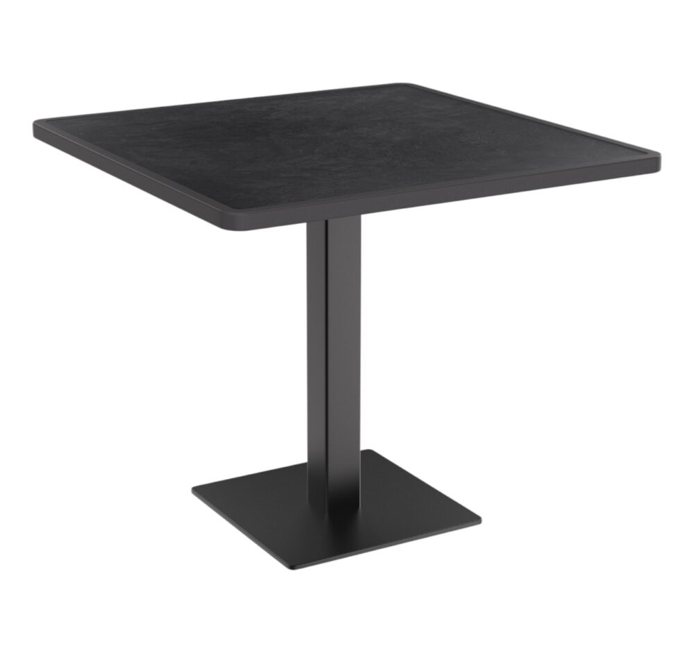 Gastro Outdoor Table de terrasse Borkum |70x70 cm | Resalit Ardoise foncée Made in Germany