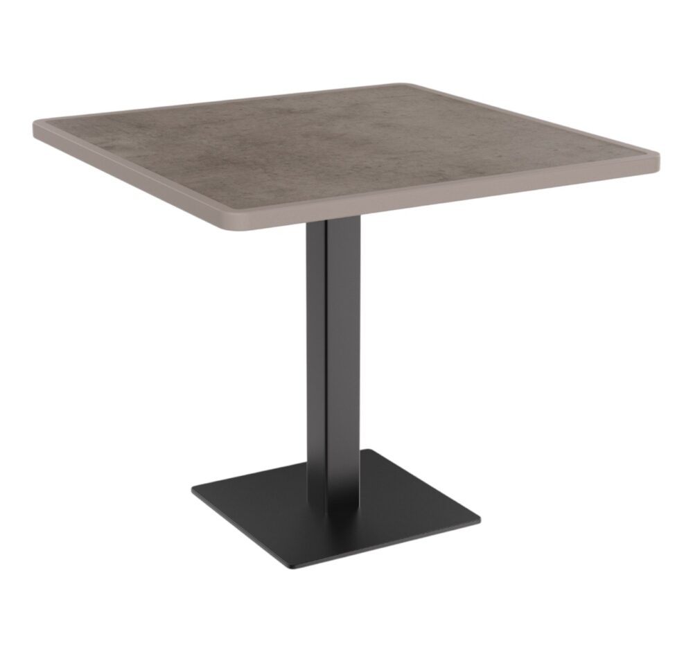 Gastro Outdoor Table de terrasse Borkum | 70x70 cm | Resalit Béton clair