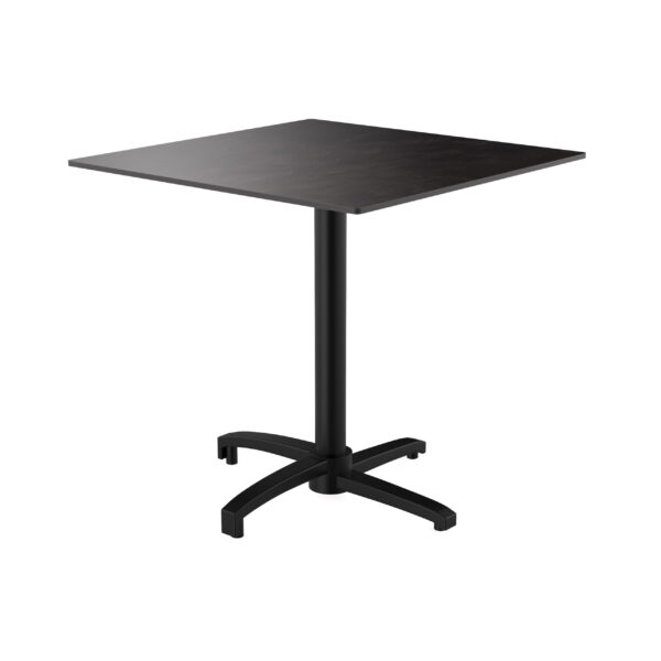 Gastro Outdoor Table de terrasse "René" | HPL Compact 80x80 cm | Ardoise foncée | pliable