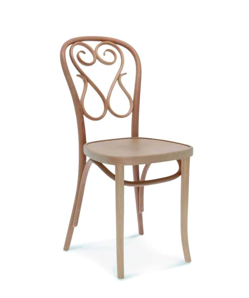 Chaise de restauration haut de gamme | A-4 | Chaise viennoise en bois courbé | Assise en bois