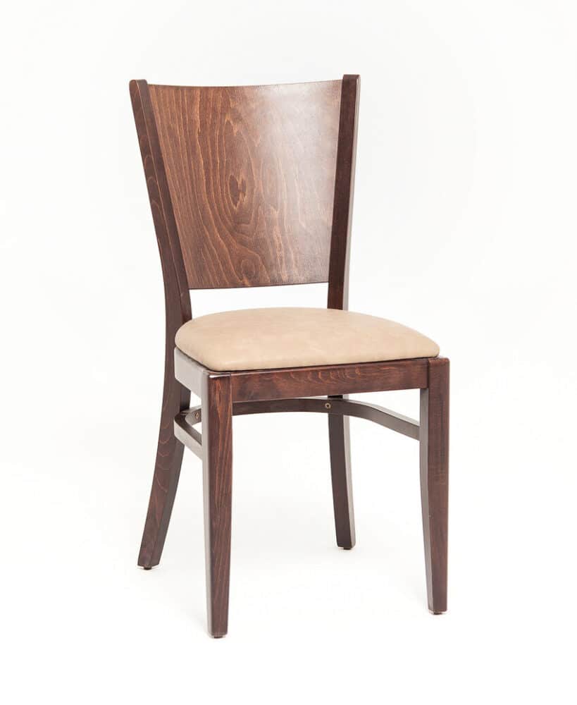 MONIKA-chaise en bois rembourrée-chaise de bistrot-chaise de restaurant-1