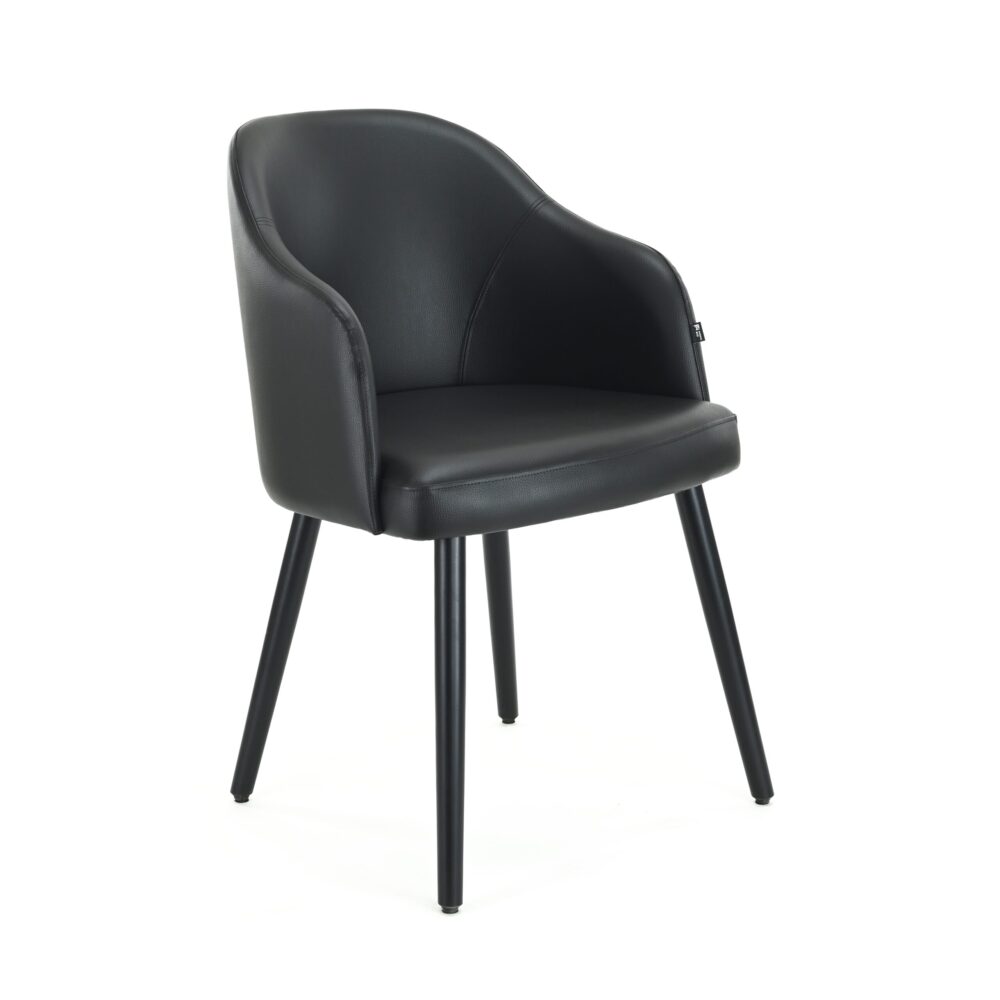 Chaise Claire-simili cuir-noir-1