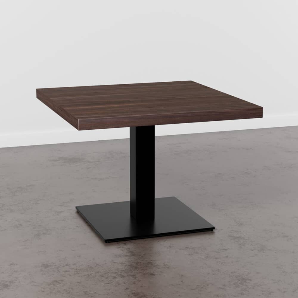 Gastro Table Lounge 70x70 cm | D4409 OV Marron Noyer | Piètement en fonte