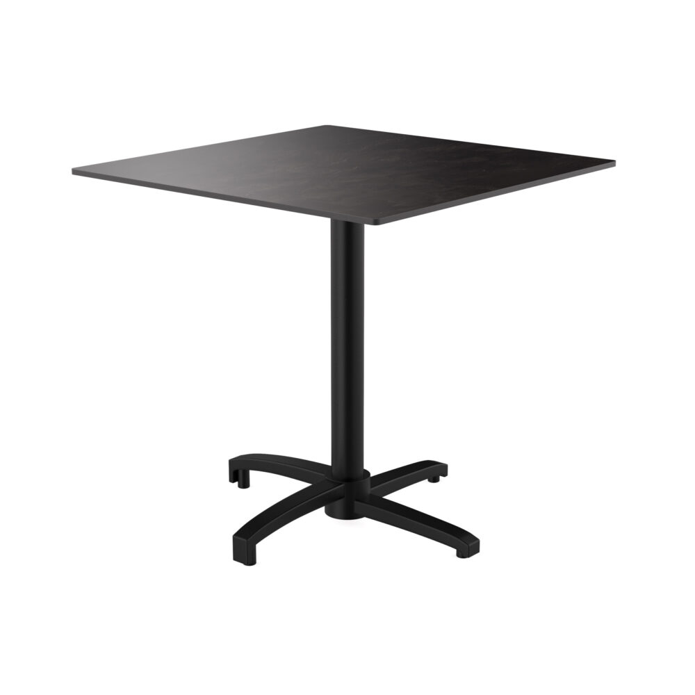 Gastro Outdoor Table de terrasse "René" | HPL Compact 70x70 cm | Ardoise graphite | pliable
