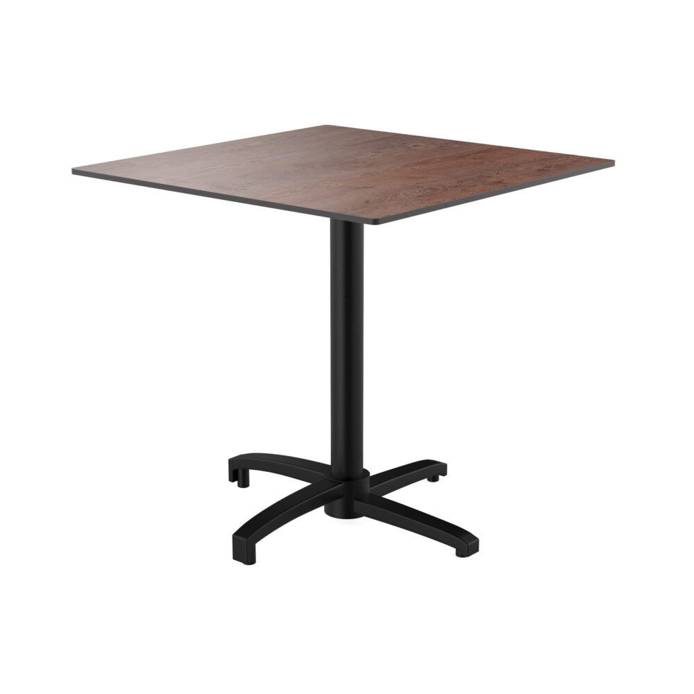 Gastro Outdoor Table de terrasse "René" | HPL Compact 70x70 cm | Noyer Vintage | pliable