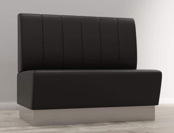 Banquette Gastro Berlin | inox | rayé | 120 cm de large | noir | banquette de bistrot | banquette de dîner – Image 2