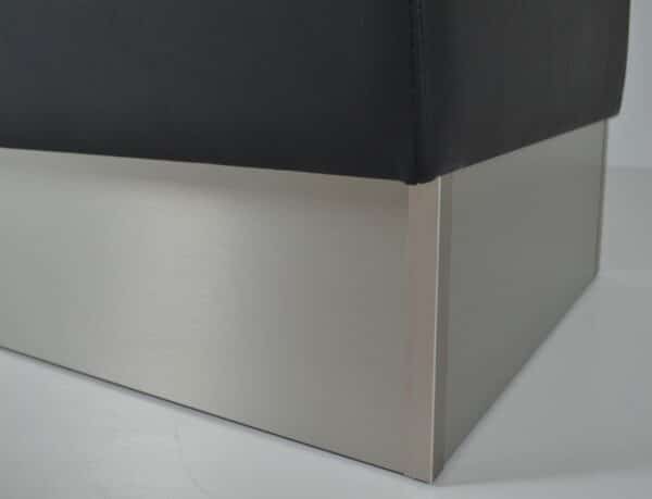 Banquette Gastro Berlin | inox | rayé | 120 cm de large | noir | banquette de bistrot | banquette de dîner – Image 4