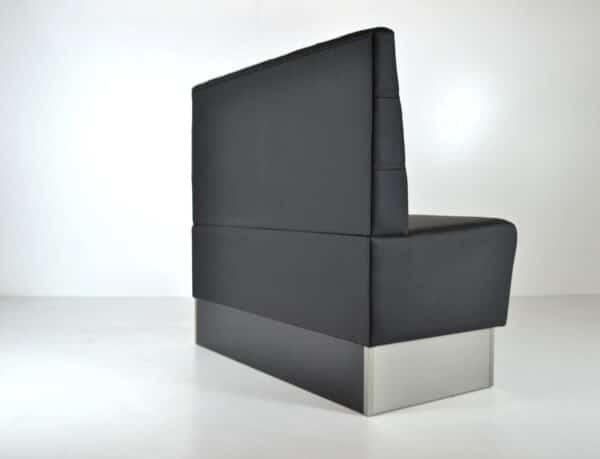 Banquette Gastro Berlin | inox | rayé | 120 cm de large | noir | banquette de bistrot | banquette de dîner – Image 5