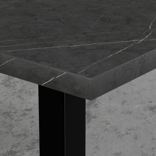 Gastro Table de salon 50x50 cm | D4878 LV Marbre Foncé | Piètement en fonte – Image 3