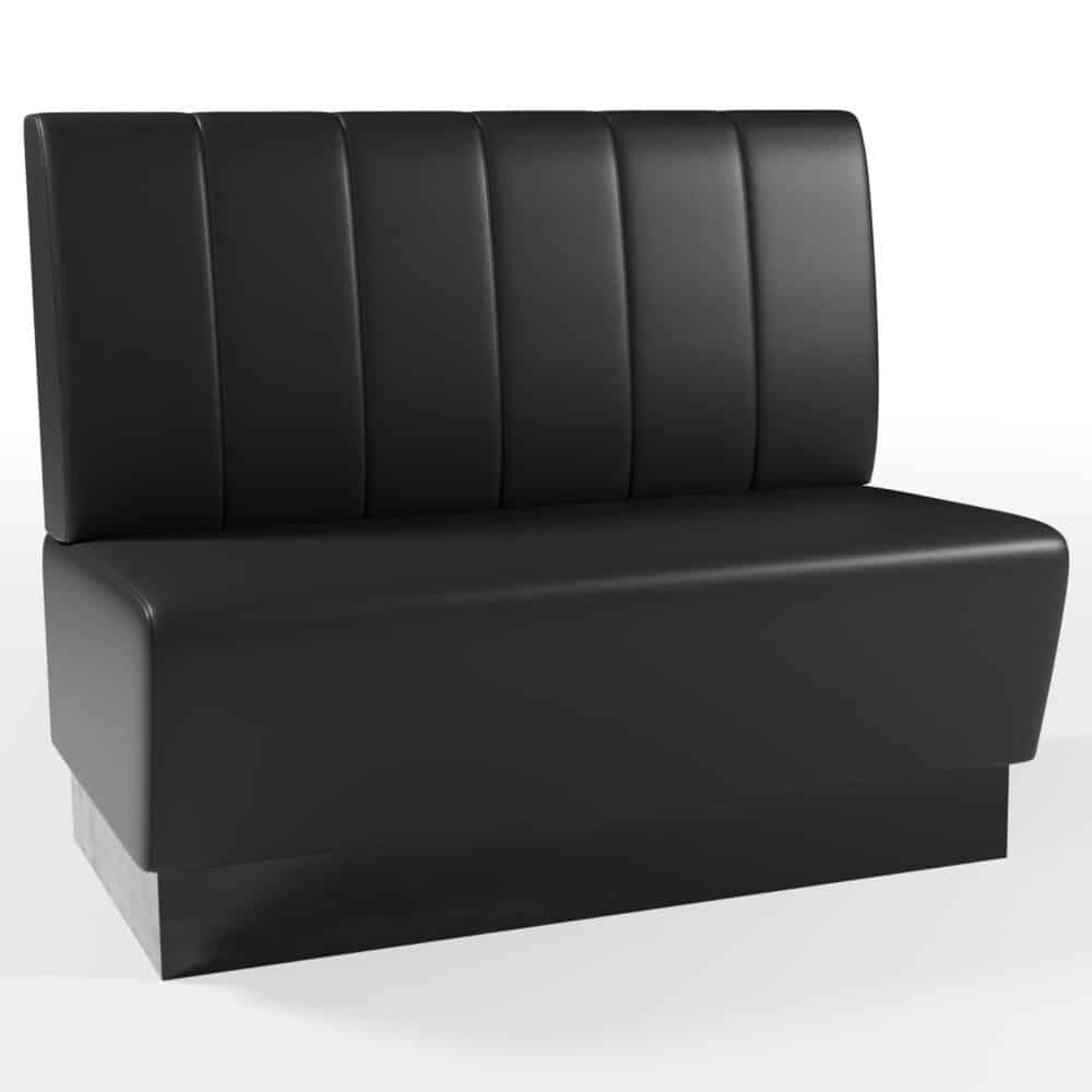 Banc Gastro Amsterdam | 120 cm de large | Noir | Rayures verticales | Banc de diner