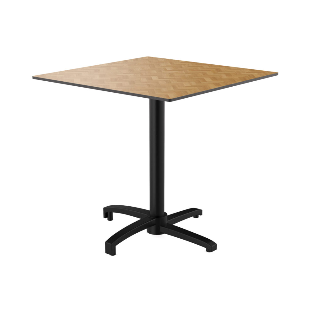 Gastro Outdoor Table de terrasse "René" | HPL Compact 70x70 cm | Chêne Fishbone Design | pliable