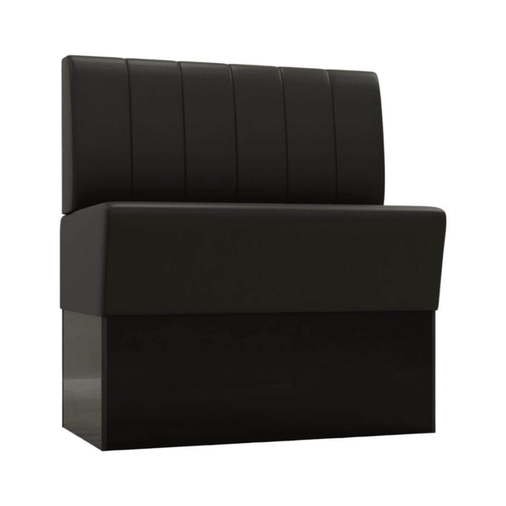 Gastro Banc haut | rayé | 120 cm de large | noir | Gastro Banc haut | Banc rembourré