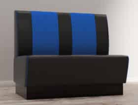 Banquette Gastro Americano Retro | BANC DINER- NOIR & BLEU - 120CM de large