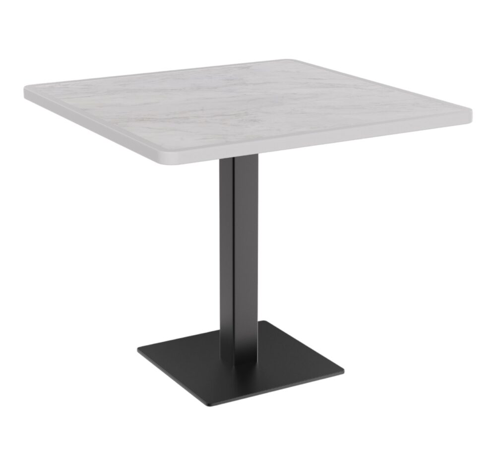 Gastro Outdoor Table de terrasse Borkum |70x70 cm | Resalit Marbre Crème