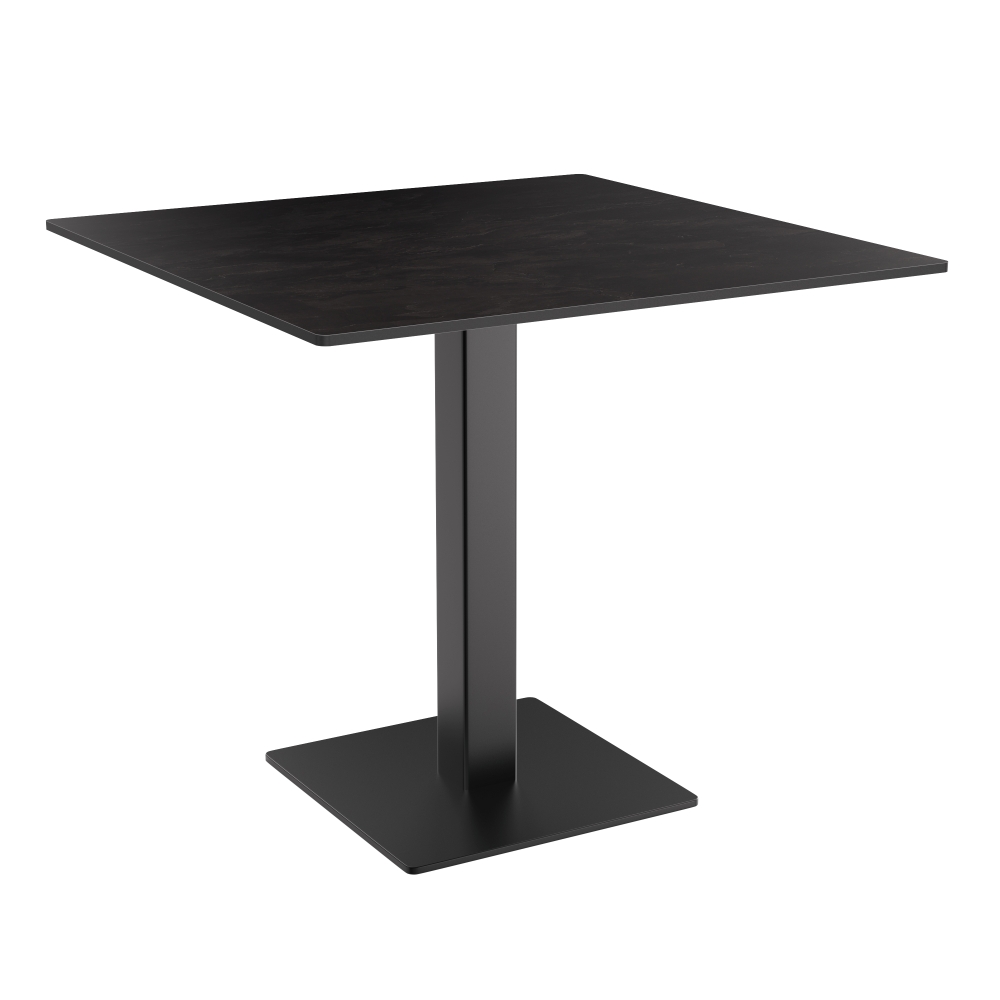 Gastro Outdoor Table de terrasse Borkum | 70x70 cm | HPL Compact Grafit Ardoise
