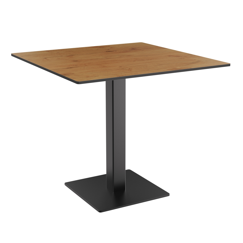 Gastro Outdoor Table de terrasse Borkum | 70x70 cm | HPL Compact Chêne Sumava