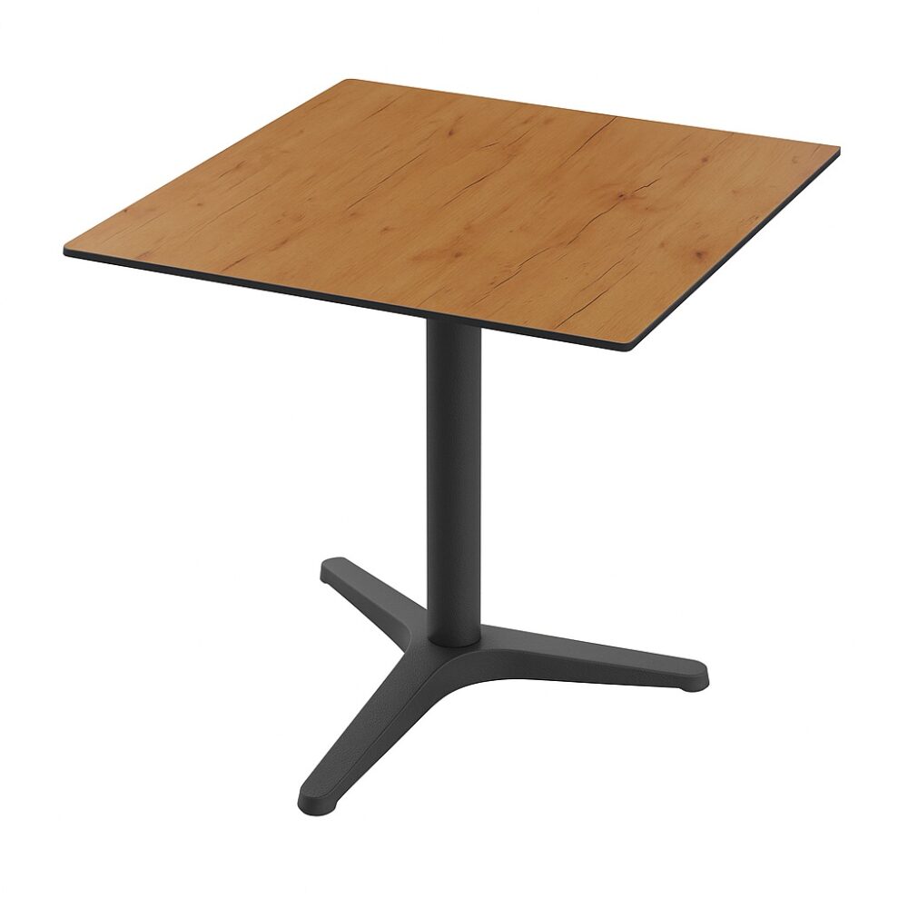 Gastro Table de terrasse NICO | 70x70 cm | HPL Compact Chêne Sumava
