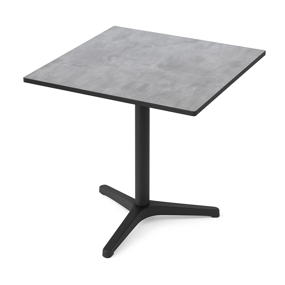 Table de terrasse Gastro NICO | 70x70 cm | HPL Compact Béton Gris | Made in Germany