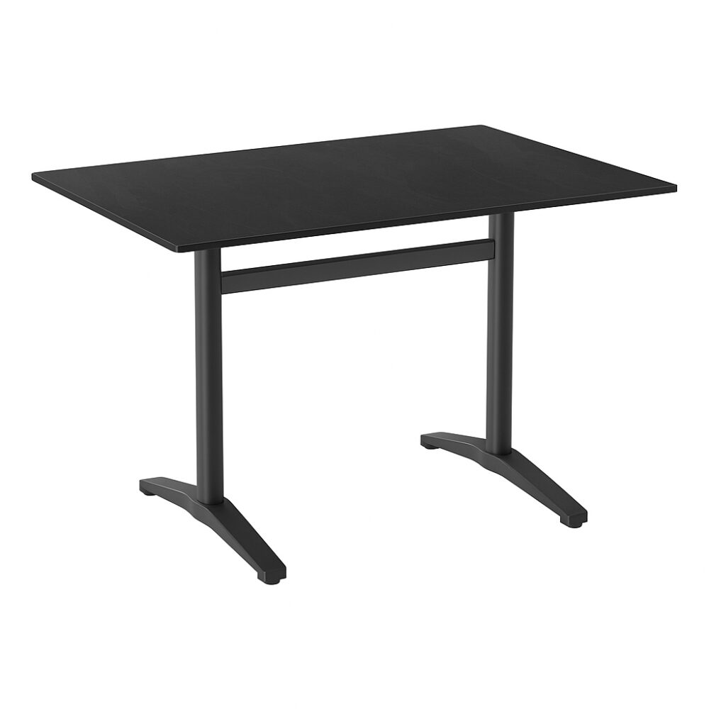 Gastro Outdoor Table de terrasse Richard Double | 120x70 cm | HPL Compact ardoise graphite | Made in Germany