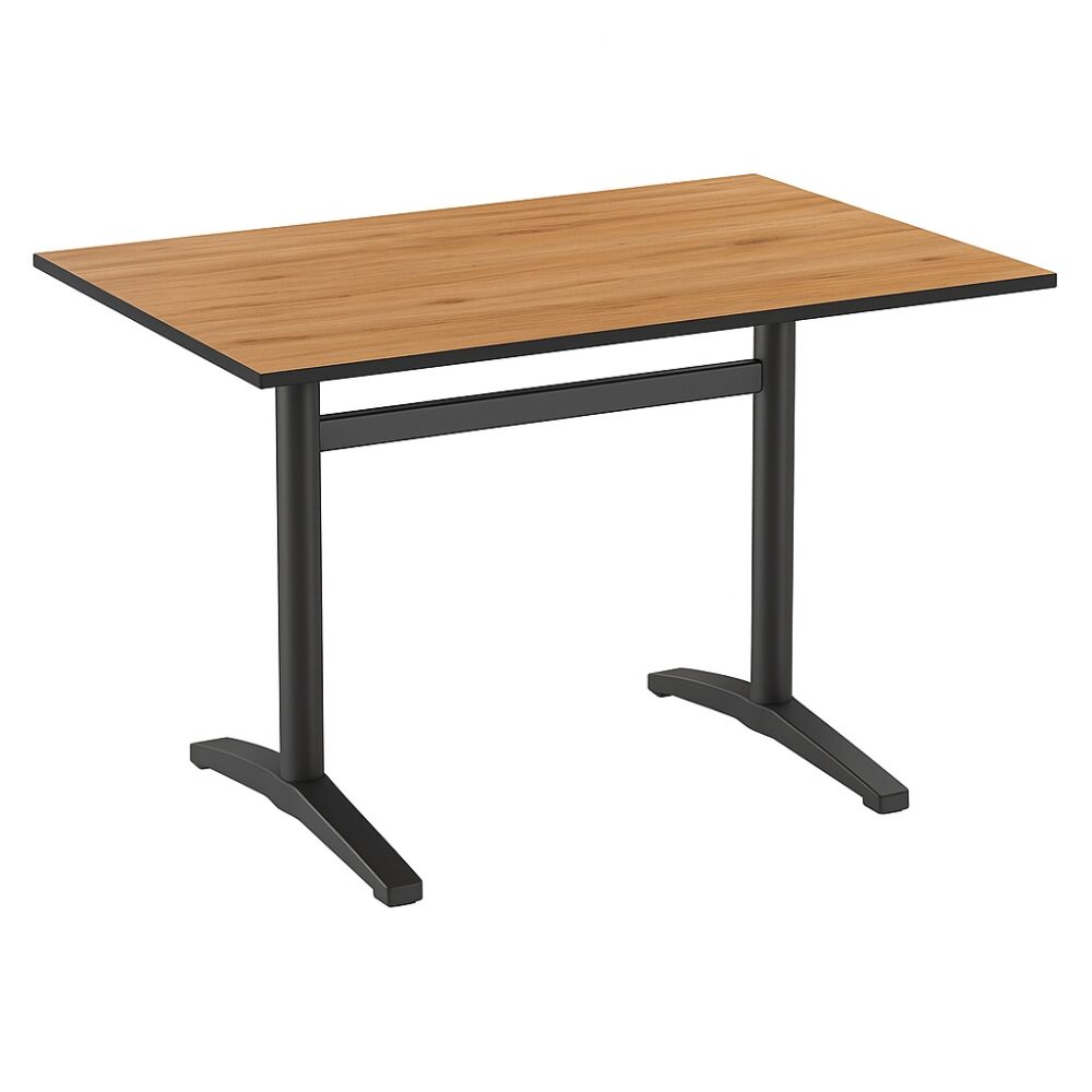 Gastro Outdoor Table de terrasse Richard Double | 120x70 cm | HPL Compact Chêne Naturel | Made in Germany