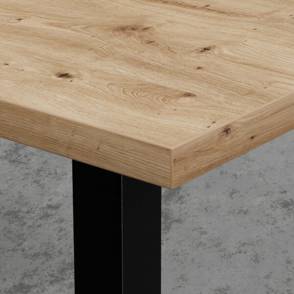 Gastro Table lounge 120x80 cm | Chêne Artisan | Piètement en fonte – Image 2