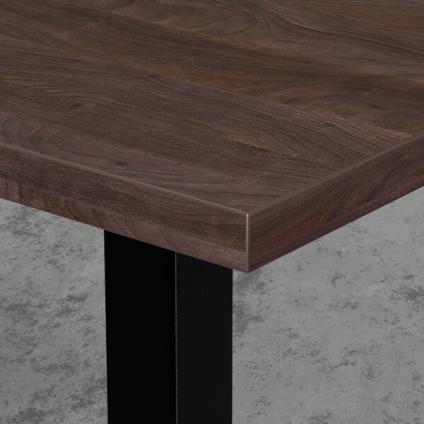 Gastro Table de salon 120x80 cm | Noyer | Piètement en fonte – Image 2