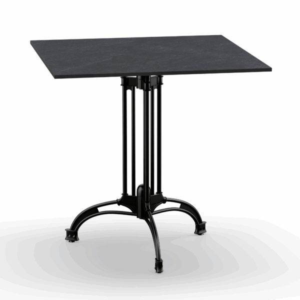 Restauration Outdoor Table de terrasse Martin | HPL Compact 70x70 cm | Ardoise graphite