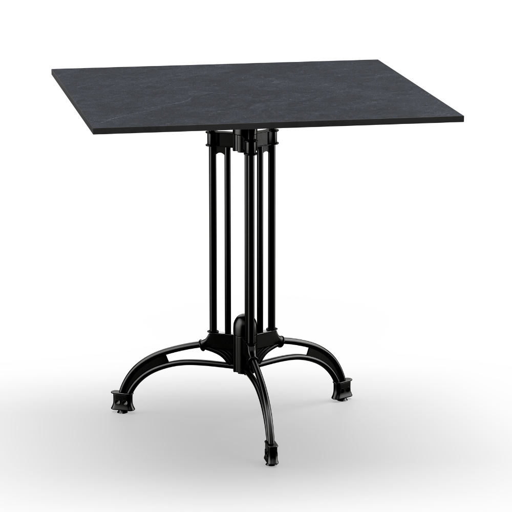 Restauration Outdoor Table de terrasse Martin | HPL Compact 70x70 cm | Ardoise graphite