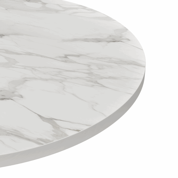 Plateau de table Restauration | Marbre blanc | Ø 110 cm – Image 2