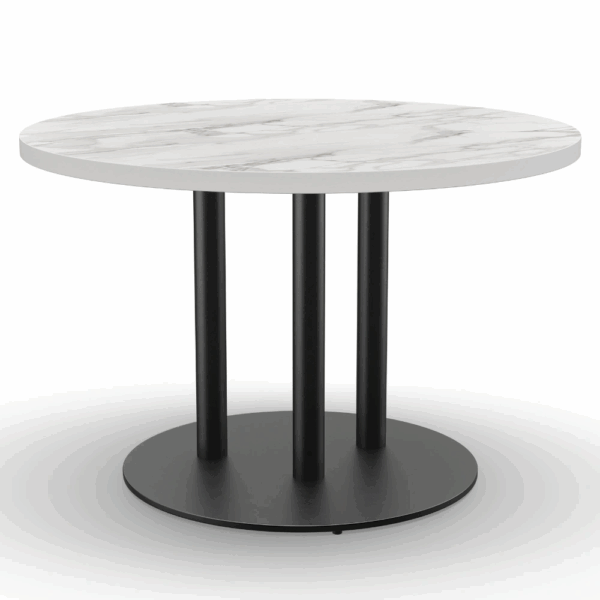 Plateau de table Restauration | Marbre blanc | Ø 110 cm – Image 3