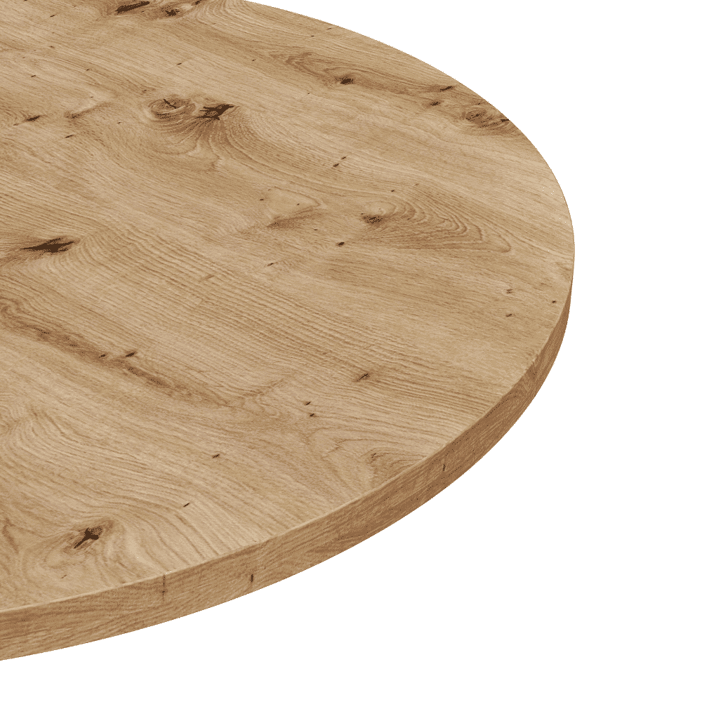 Chêne Artisan Rond _ Ovale Gros plan