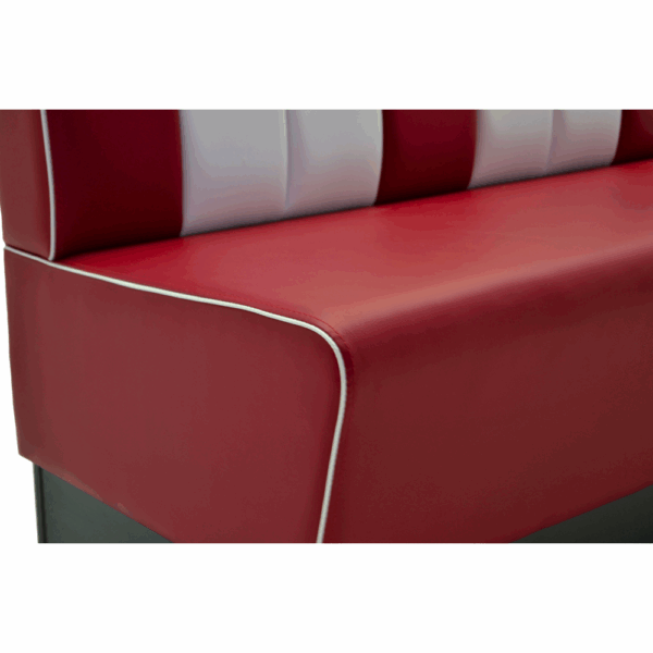 Banquette Gastro Americano Retro | Banquette de dîner rouge & blanc | 200 cm de large | Banquette américaine – Image 5