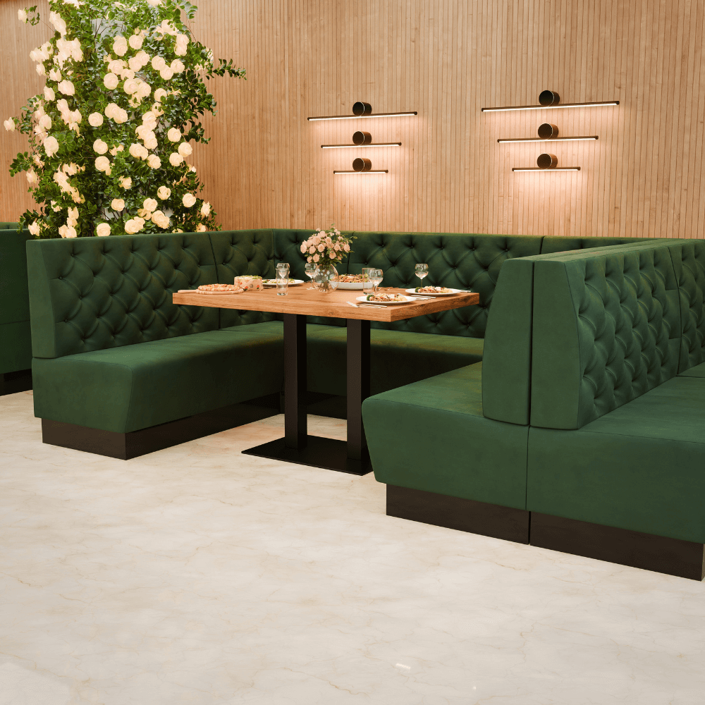 Tissu velours Amsterdam Chesterfield référence 1 vert