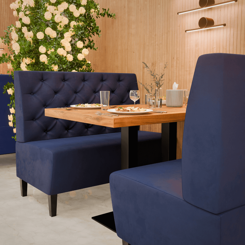 Paris Tissu velours Chesterfield référence 2 bleu