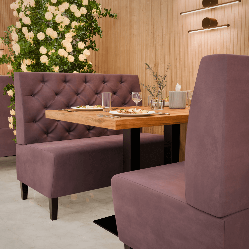 Paris Tissu velours Chesterfield référence 2 rose