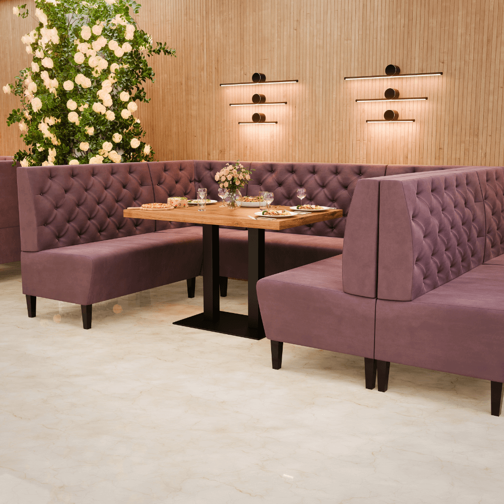 Paris Tissu velours Chesterfield référence 1 rose