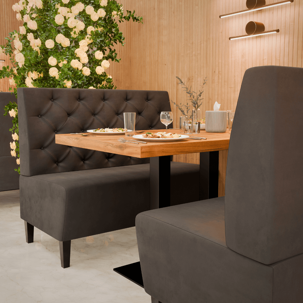 Paris Tissu velours Chesterfield référence 2 anthracite